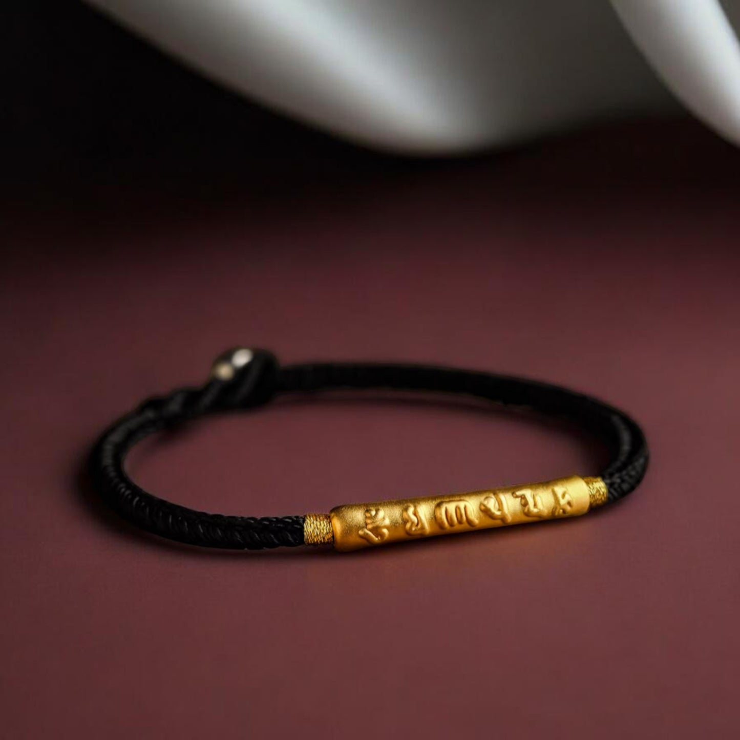 24k 999 Gold The Six-Word Mantra Charm Bracelet