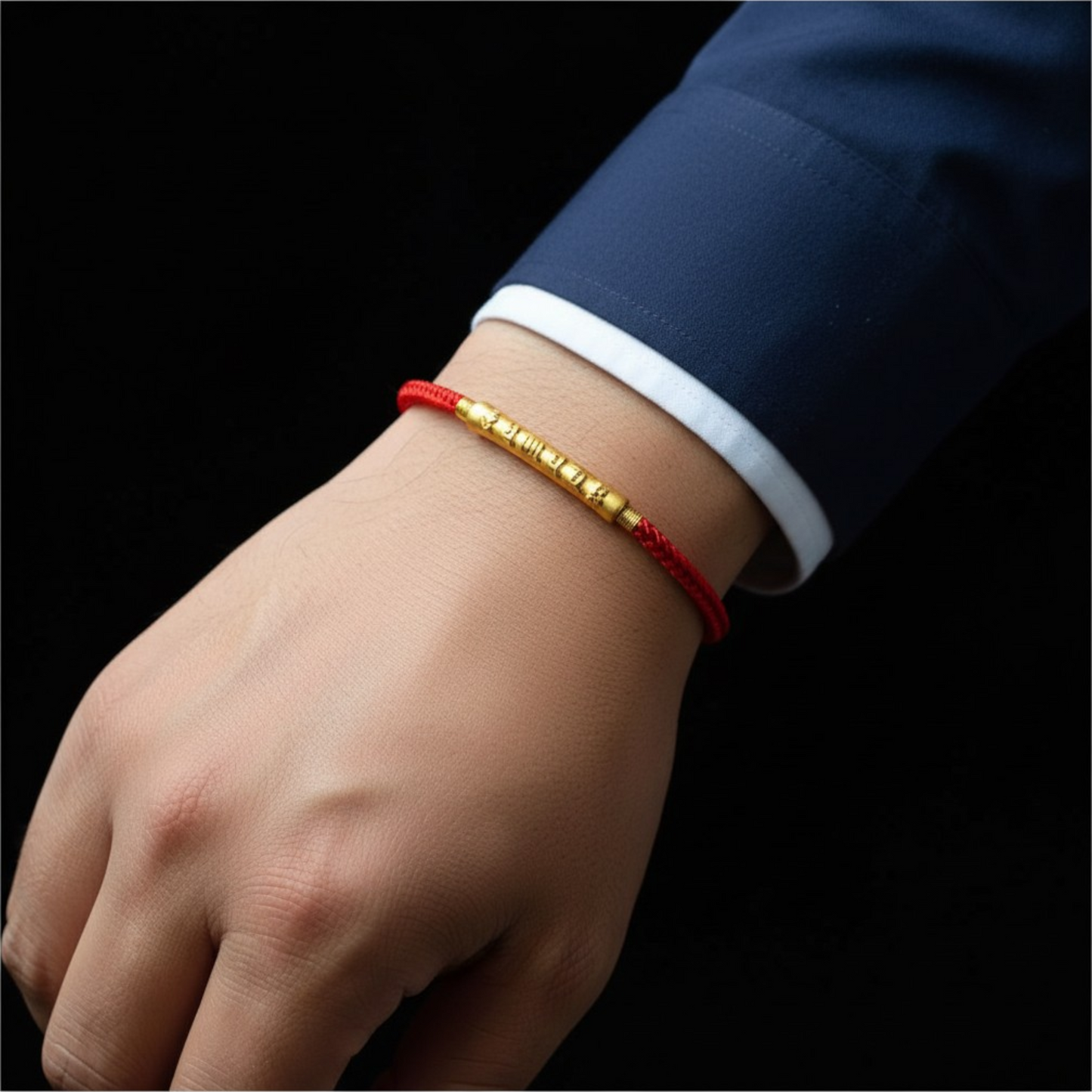 24k 999 Gold The Six-Word Mantra Charm Bracelet