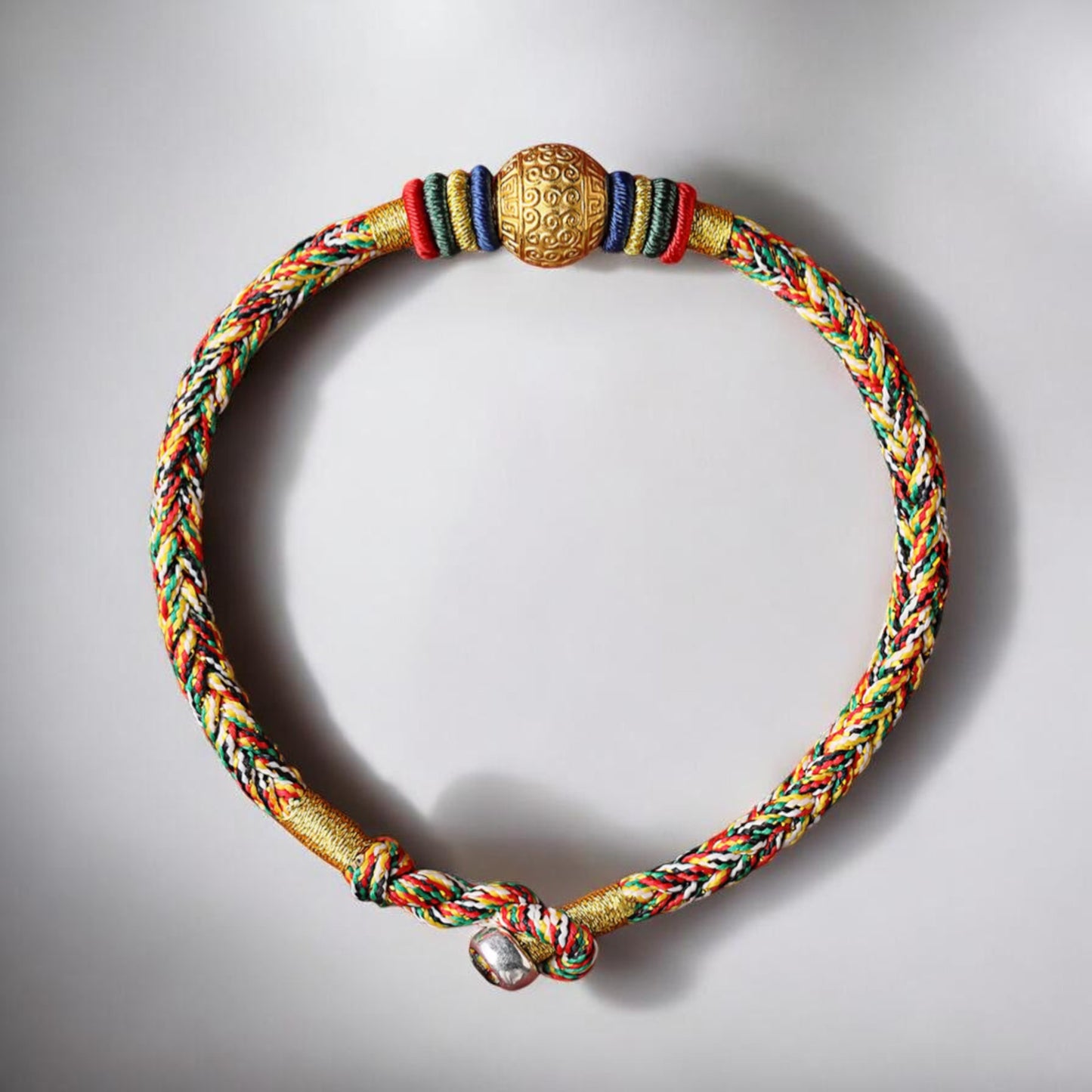 24k 999 Gold Pattern Lucky Bead Bracelet