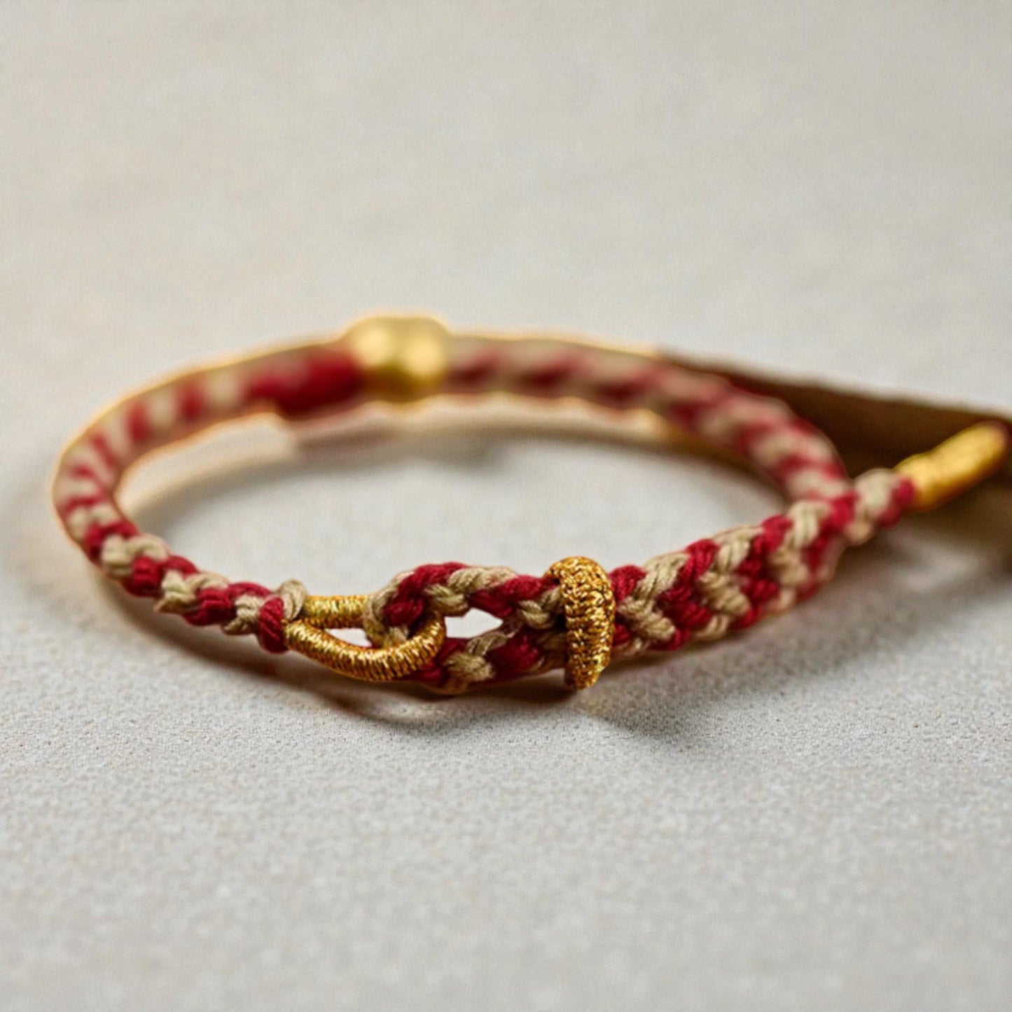24k 999 Gold Cute Pig Piggy Charm Bring Wealth Braided Rope Bracelet