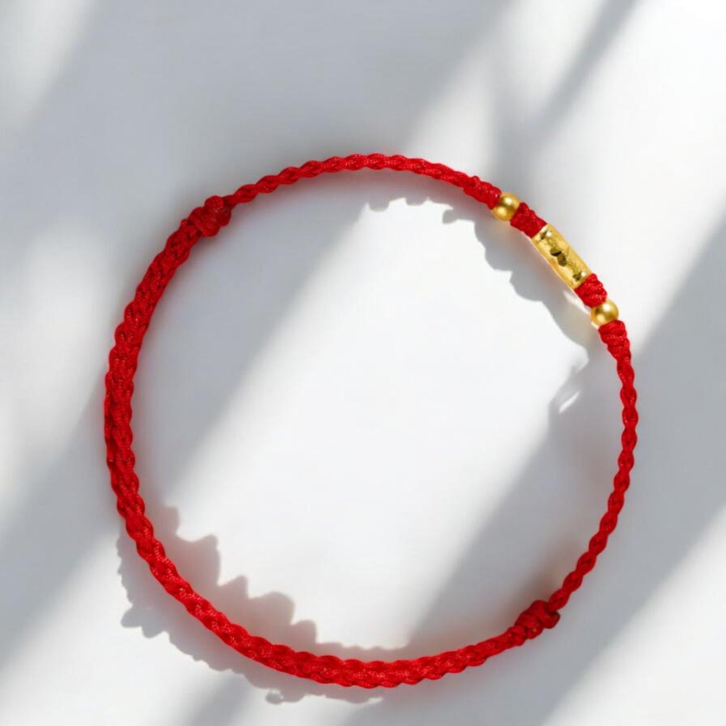 24k 999 Gold Charm with Braided Bracelet and Anklet Couple Men and Women
