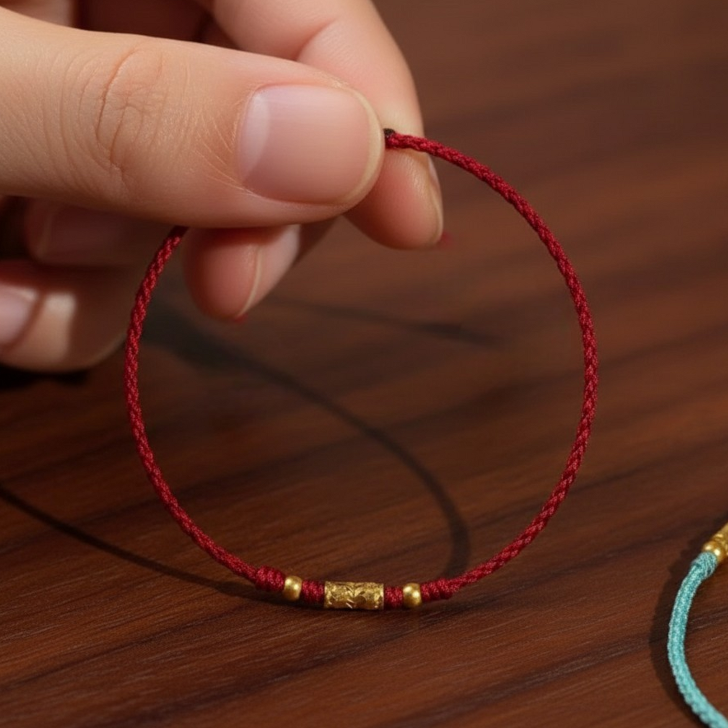 24k 999 Gold Charm with Braided Bracelet and Anklet Couple Men and Women