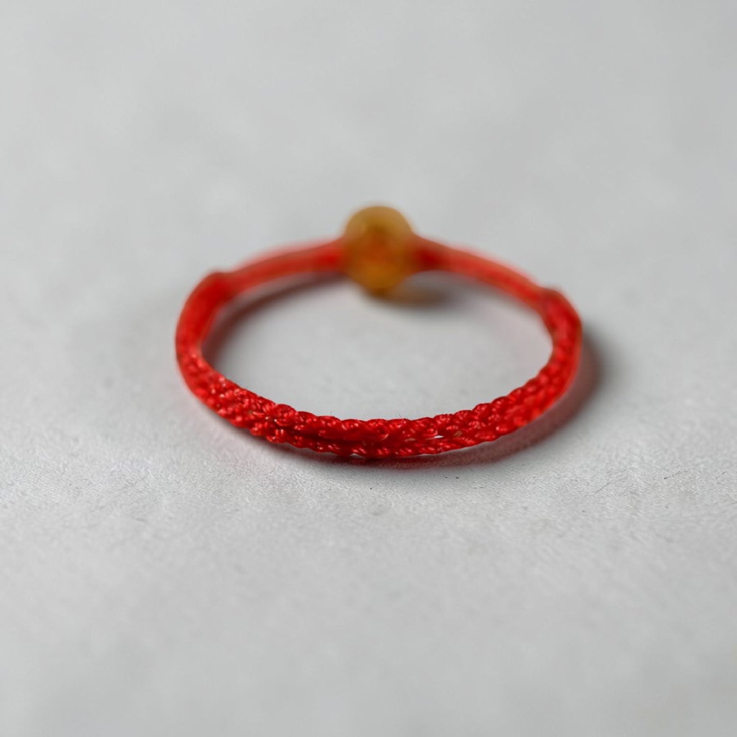 24K Gold Lucky Chinese Coin Rope Adjustable Hand-Woven Ring