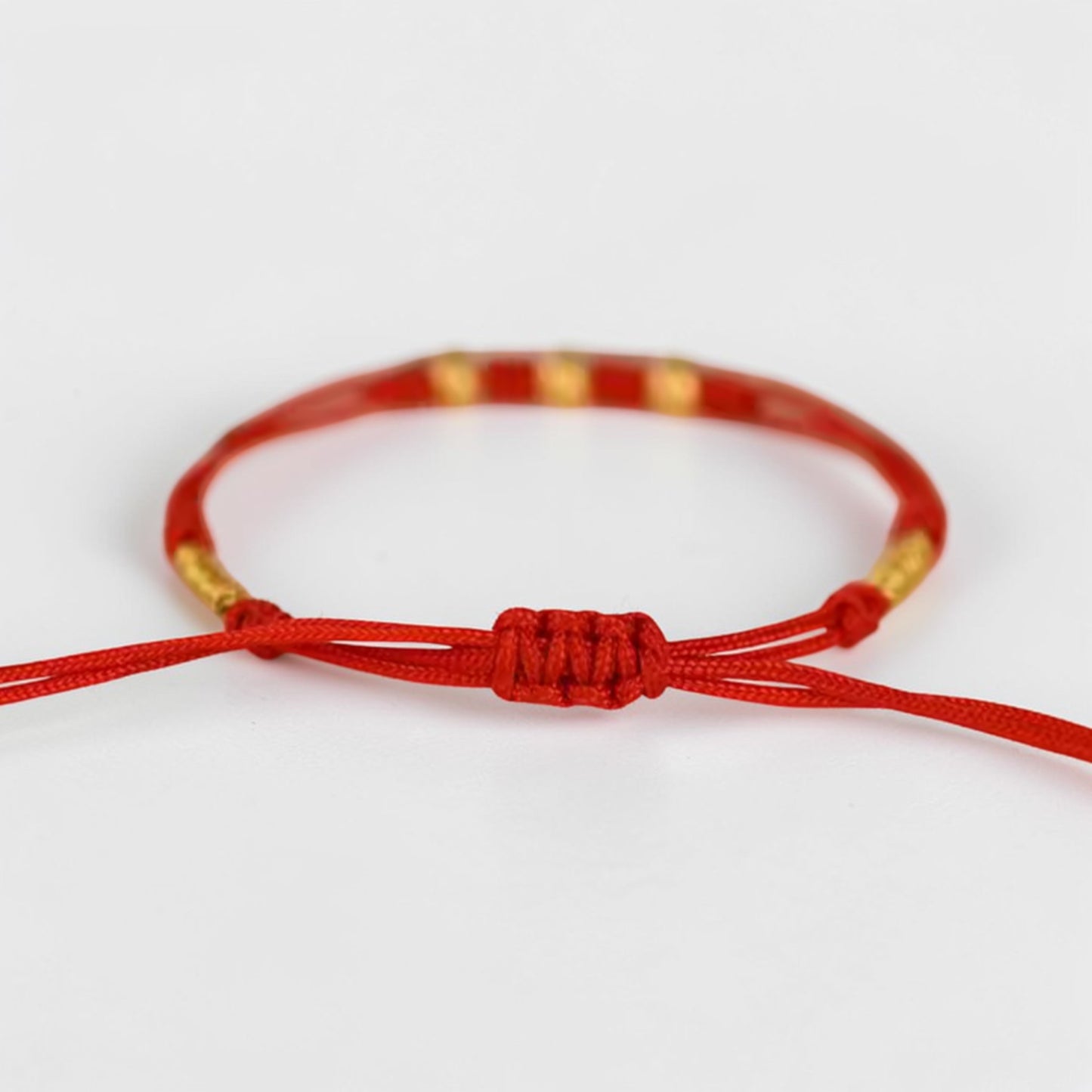 24k 999 Gold Beads Minimal Charm Braided Bracelet and Anklet