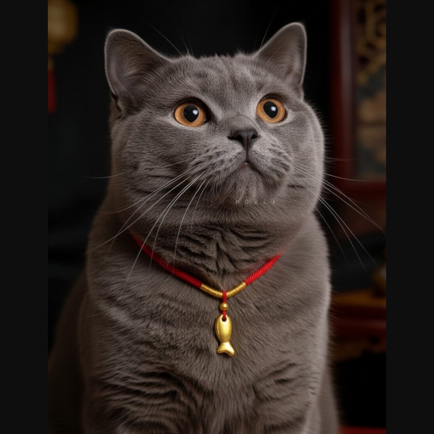 Small Fish Pendant Pet Collar Cat and Dog Woven Adjustable Collar
