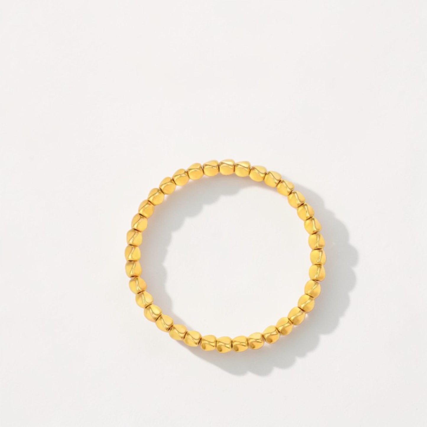 24k 999 Gold Minimal Style Beads Bracelet