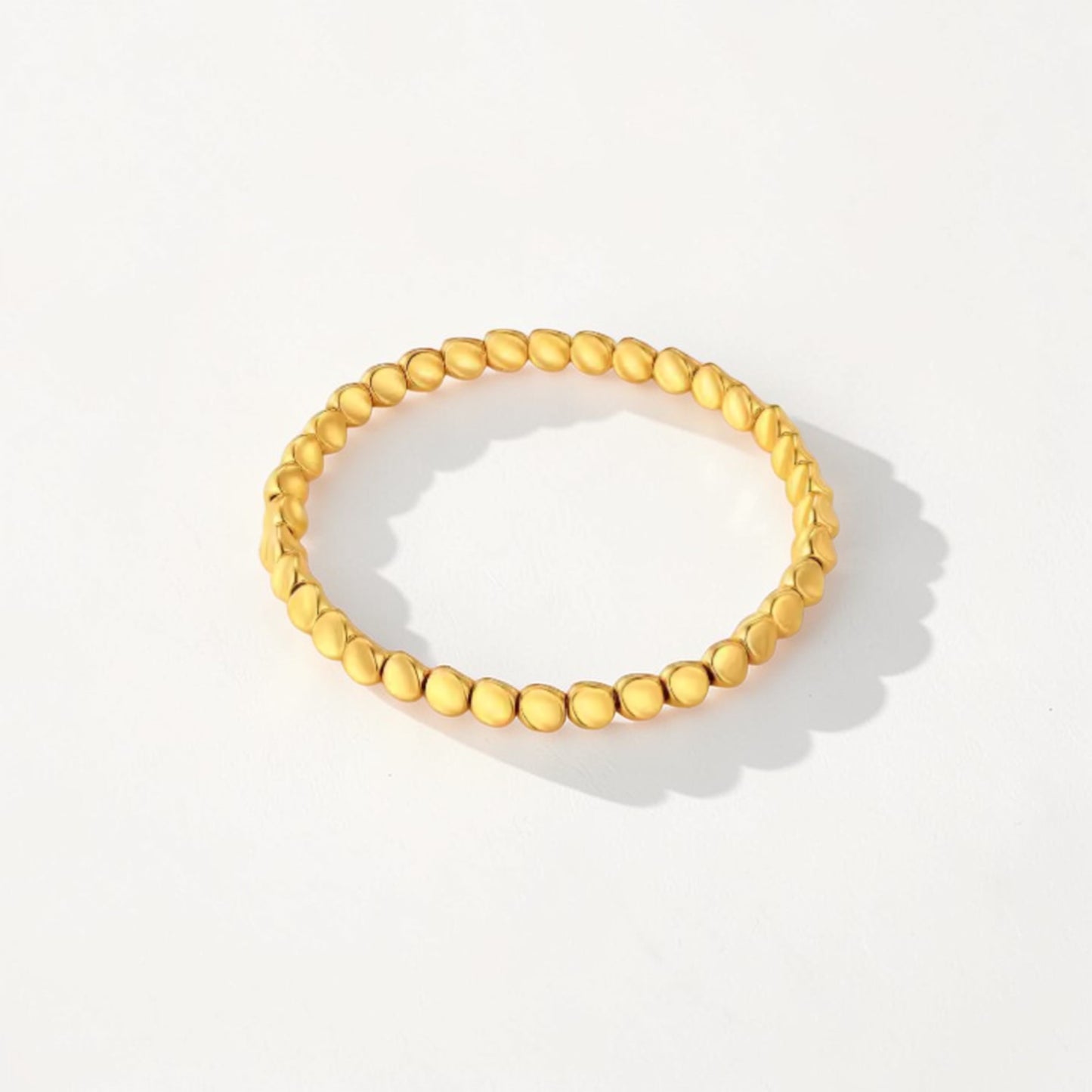 24k 999 Gold Minimal Style Beads Bracelet