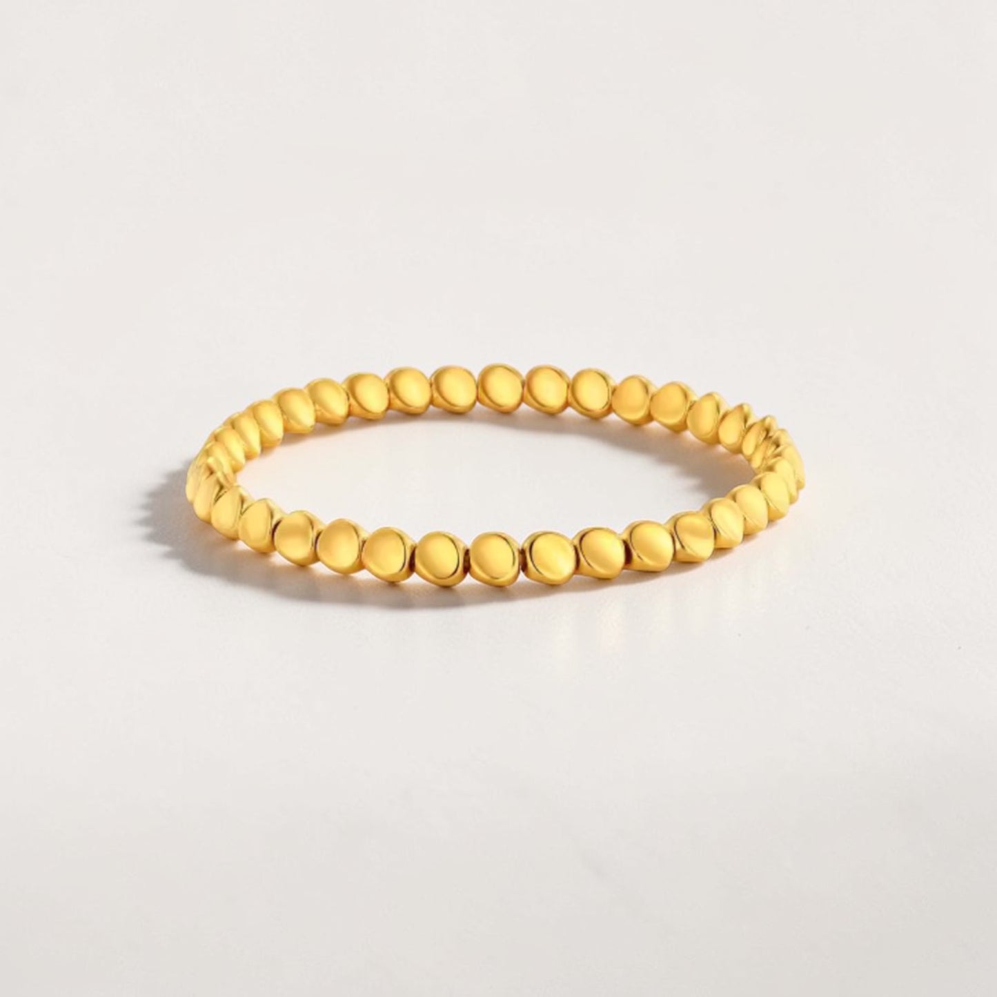24k 999 Gold Minimal Style Beads Bracelet