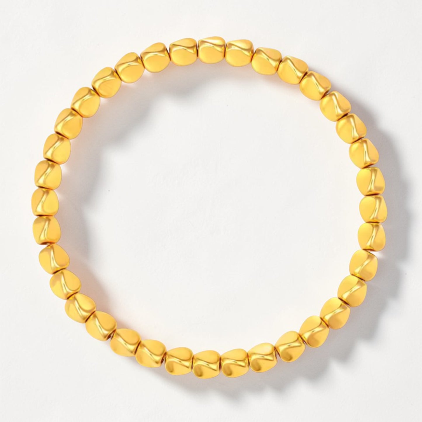 24k 999 Gold Minimal Style Beads Bracelet