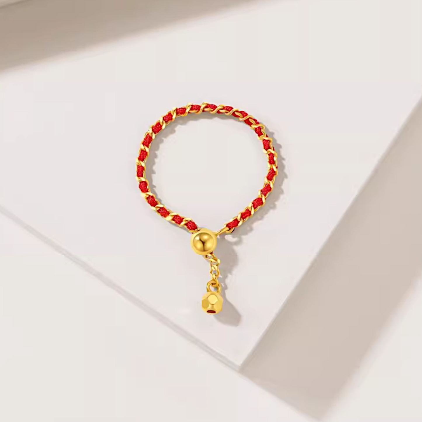 18K Gold Diamond Minimal Bracelet and Ring