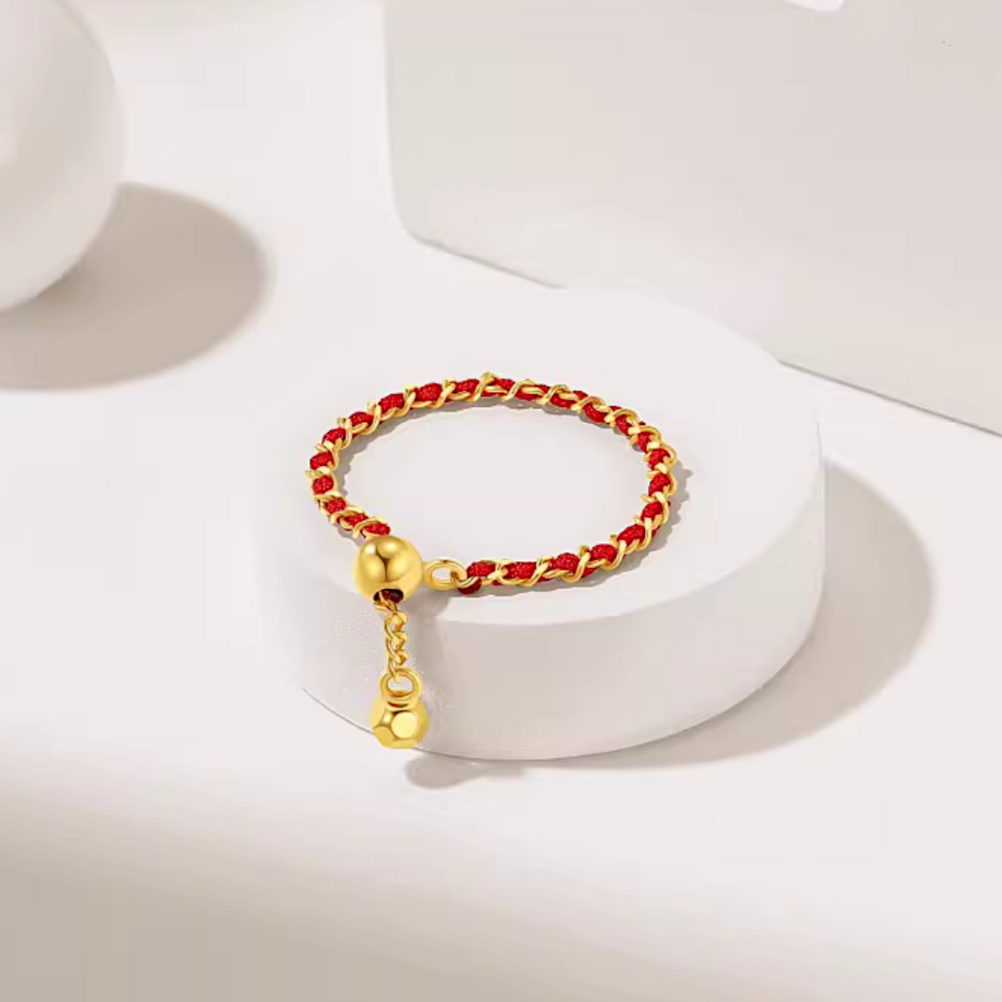 18K Gold Diamond Minimal Bracelet and Ring