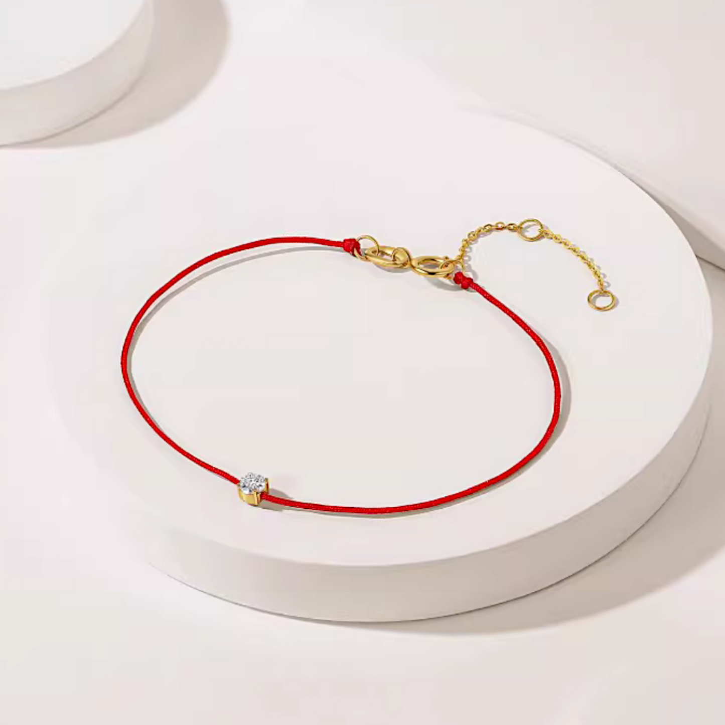 18K Gold Diamond Minimal Bracelet and Ring