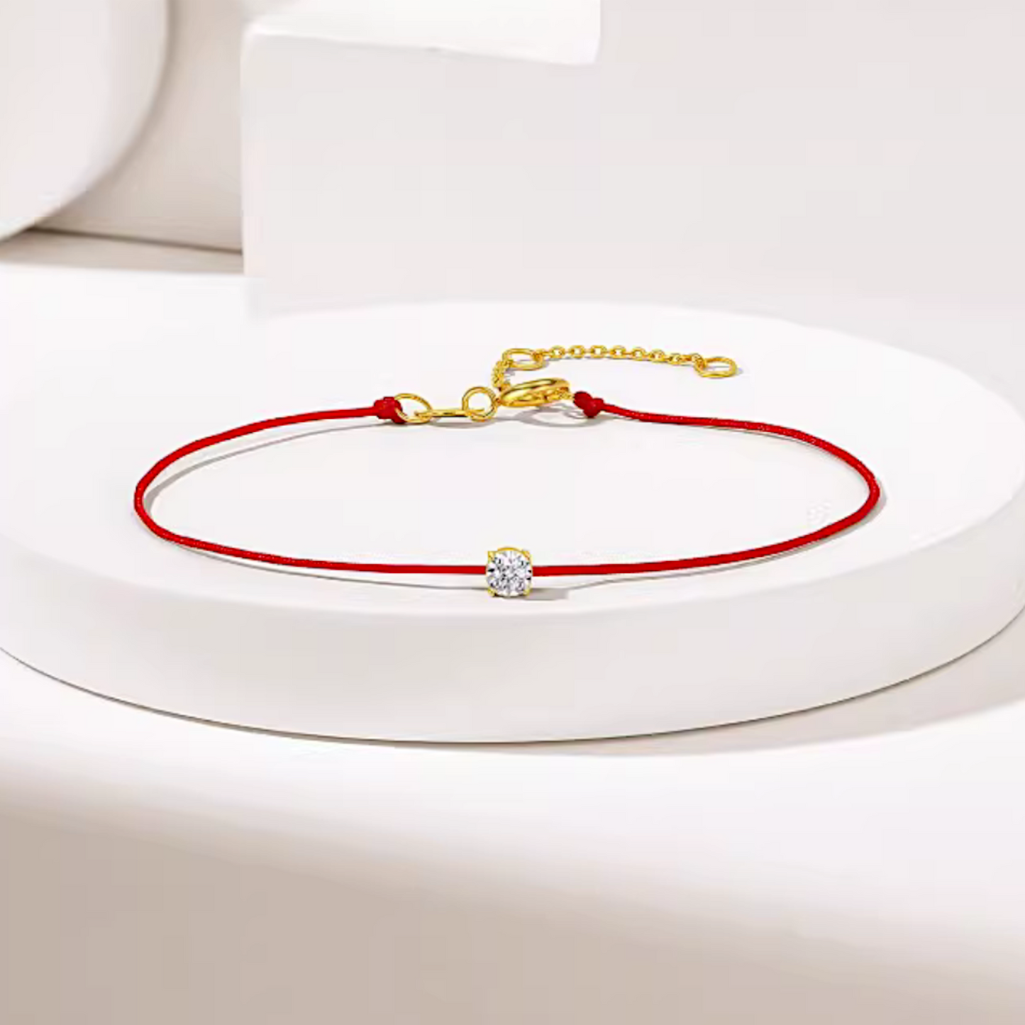 18K Gold Diamond Minimal Bracelet and Ring