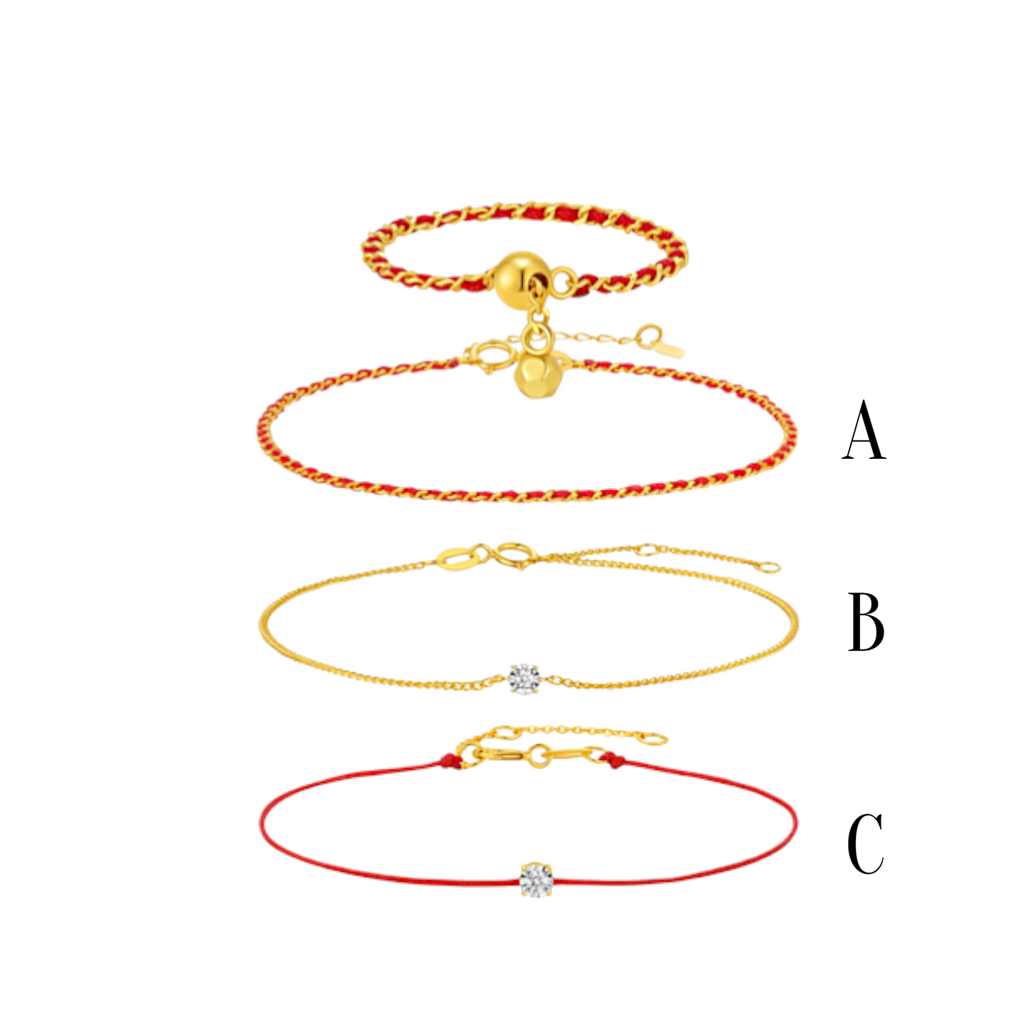 18K Gold Diamond Minimal Bracelet and Ring