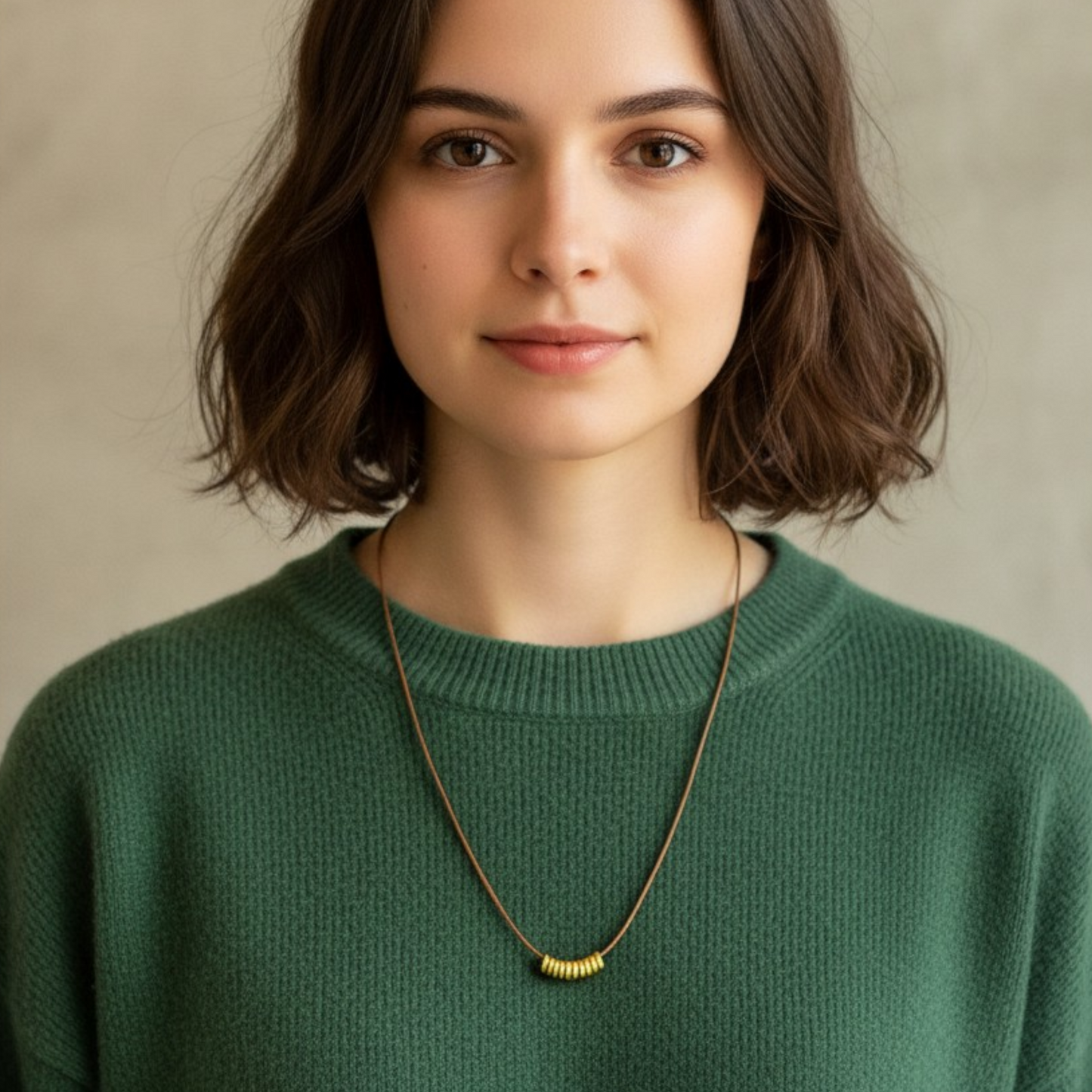 24k 999 Gold Minimal Beads Rope Necklace