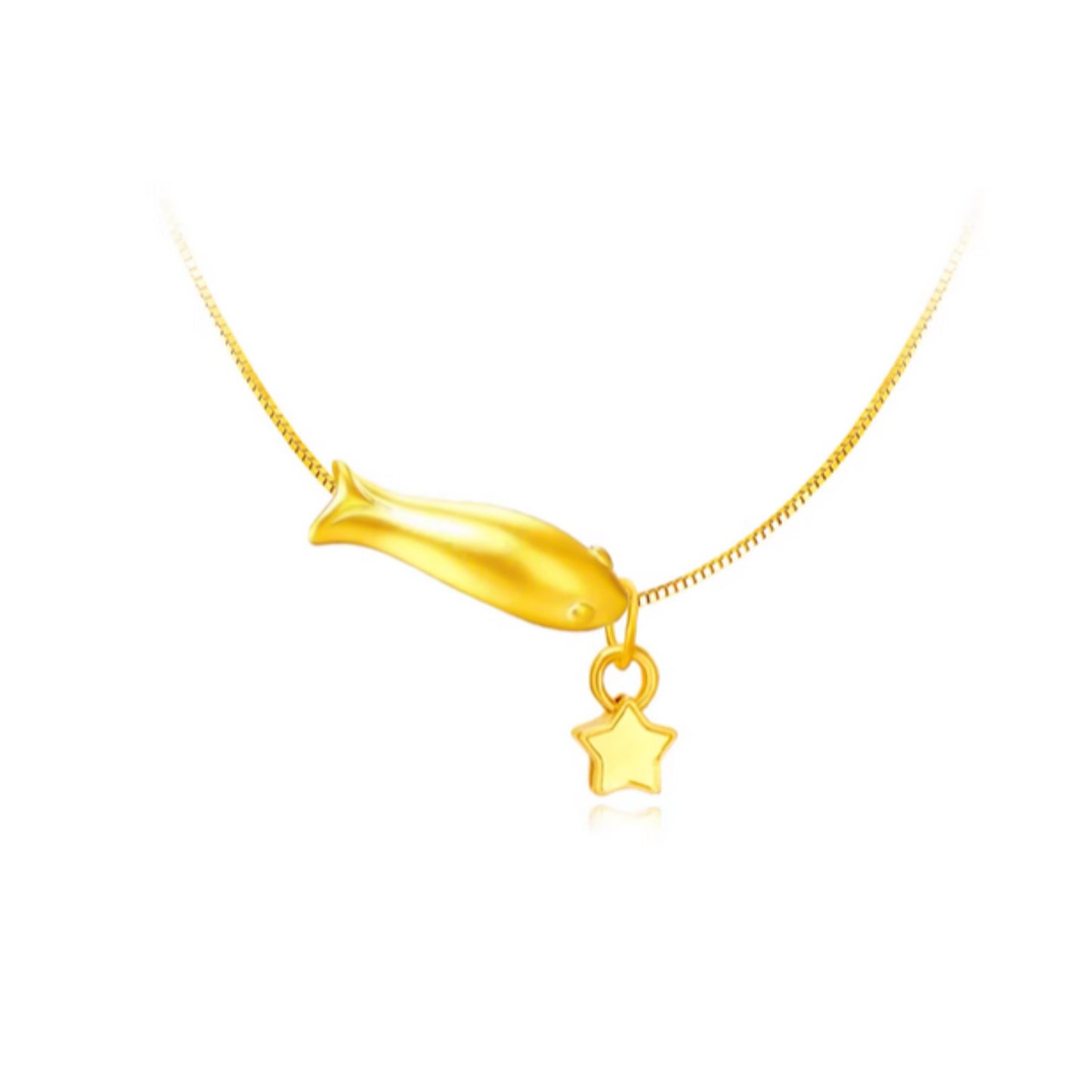 24k 999 Gold Koi Fish Charm with Ingot Blessing Bag