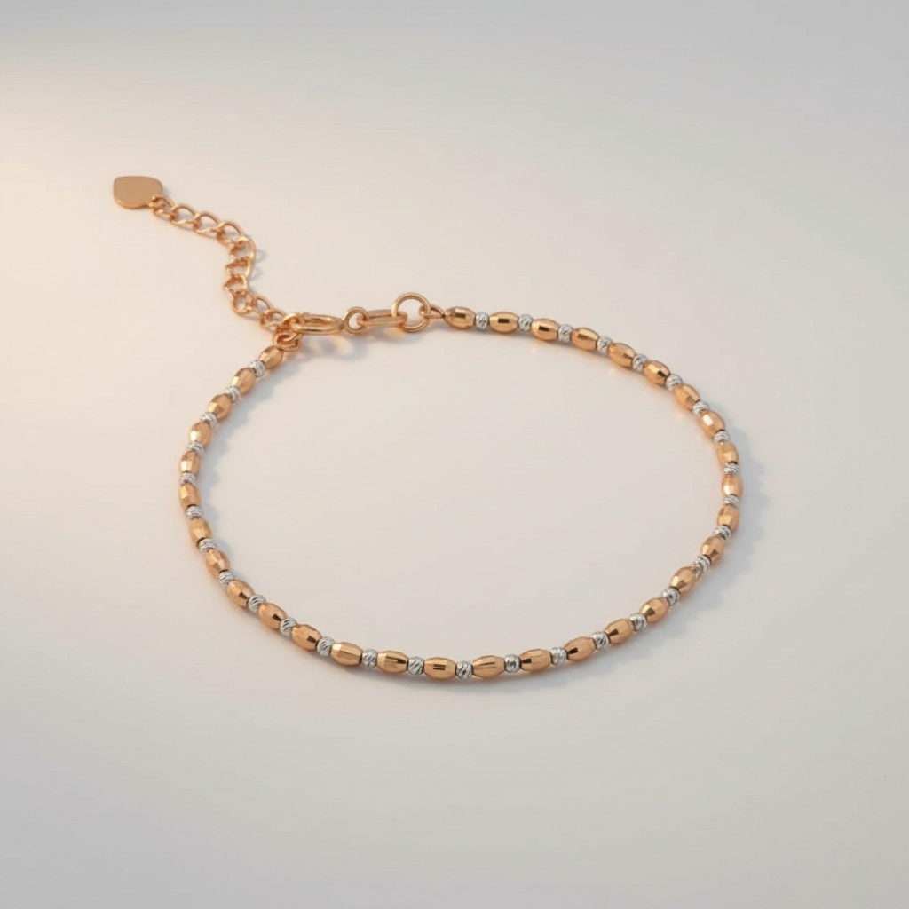 18K Rose White Gold Two-Tone Bracelet