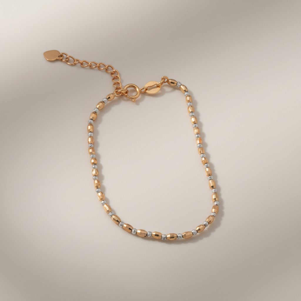 18K Rose White Gold Two-Tone Bracelet