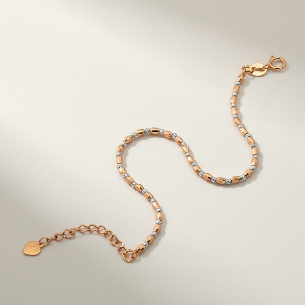 18K Rose White Gold Two-Tone Bracelet