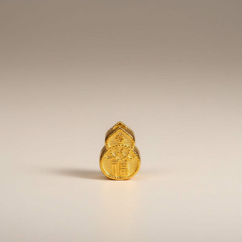 24K 999 Gold Lucky Gourd Charm Red Rope Braided Bracelet Anklet