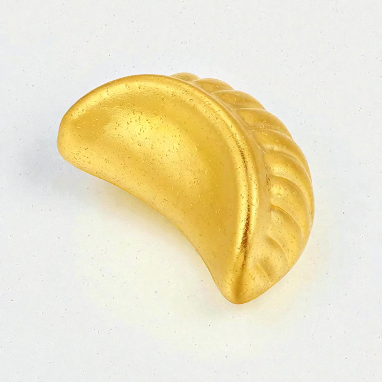 24K 5D Gold Playful Fun Chinese Dumpling Bun D.I.Y Charm Pendant Spacer