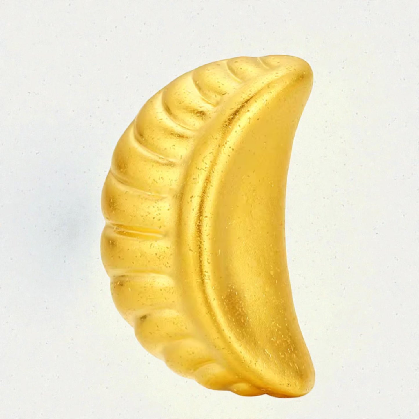 24K 5D Gold Playful Fun Chinese Dumpling Bun D.I.Y Charm Pendant Spacer