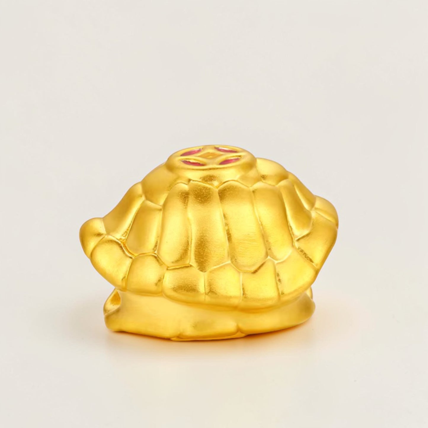 24K 5D Hard Gold Enamel Turtle Good Luck Charm Beads Braided Bracelet