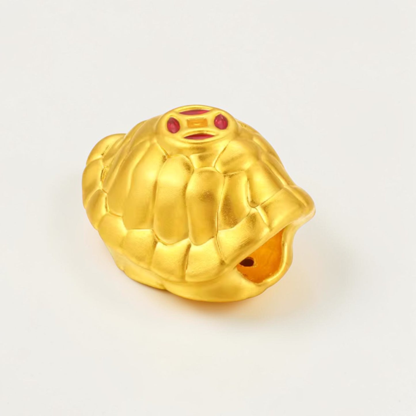 24K 5D Hard Gold Enamel Turtle Good Luck Charm Beads Braided Bracelet