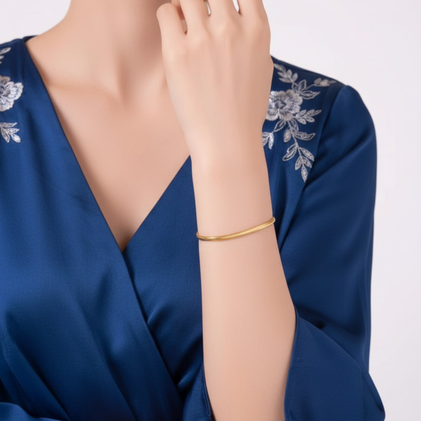 24K Gold Minimal Snake Bone Bracelet