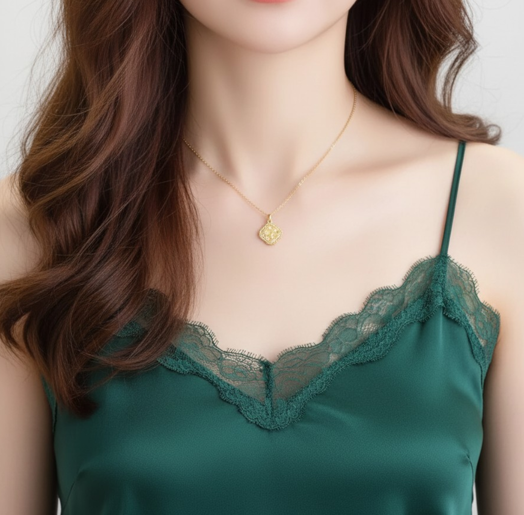 24K 5G Gold Gourd Butterfly Clover D.I.Y Charm Pendant