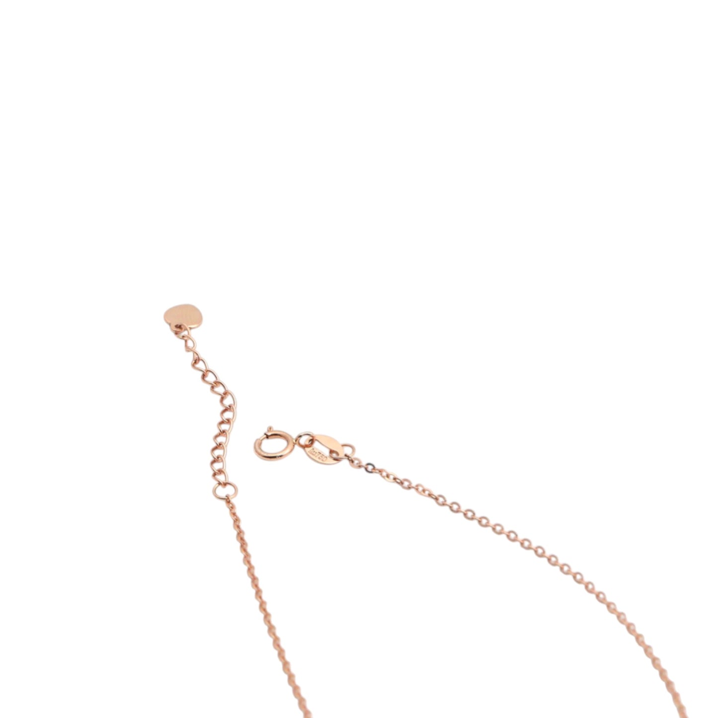 18K Rose Gold Minimal Mini Cube Charm with Chain Necklace