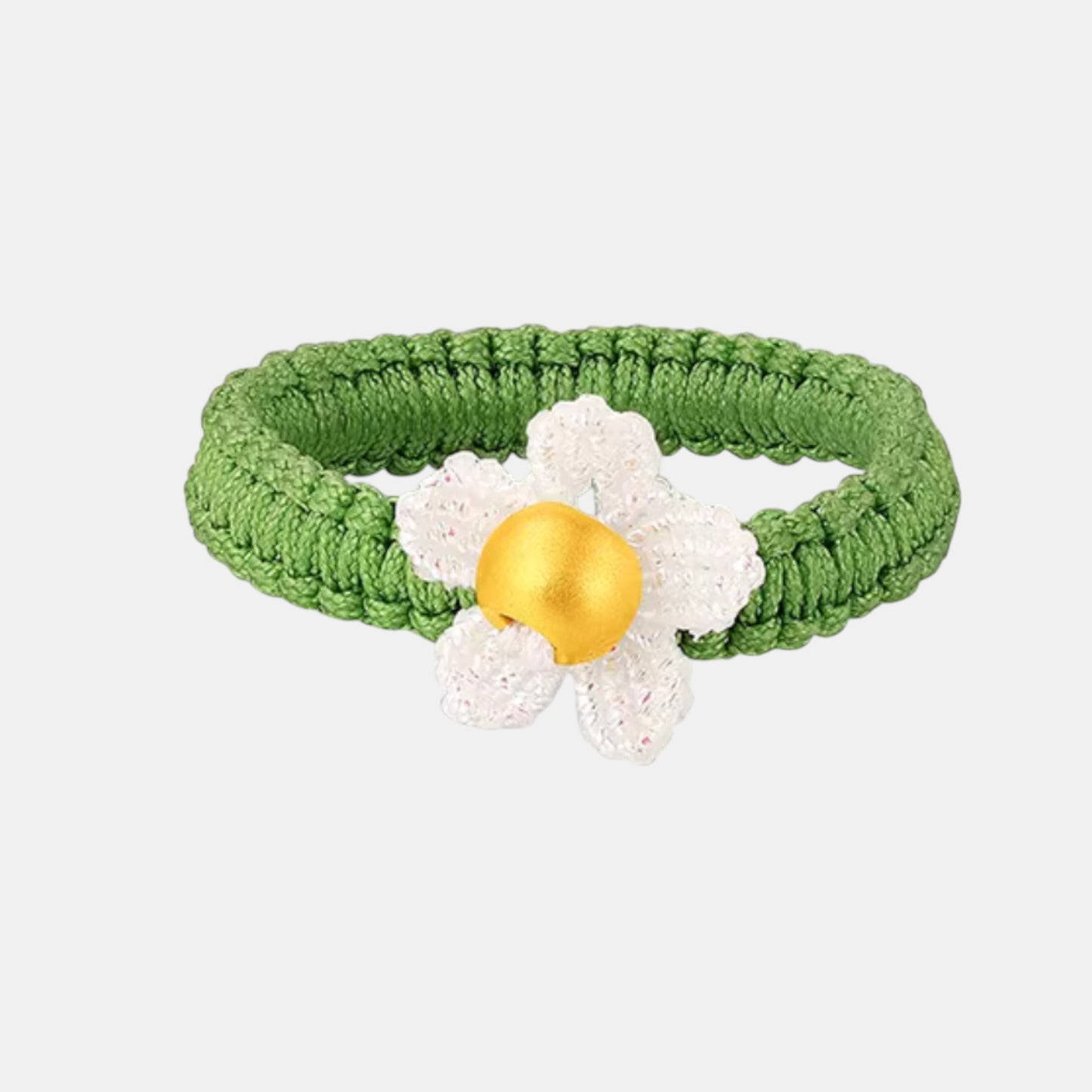 24K Gold Bead Garden Summer Flower Braided Ring