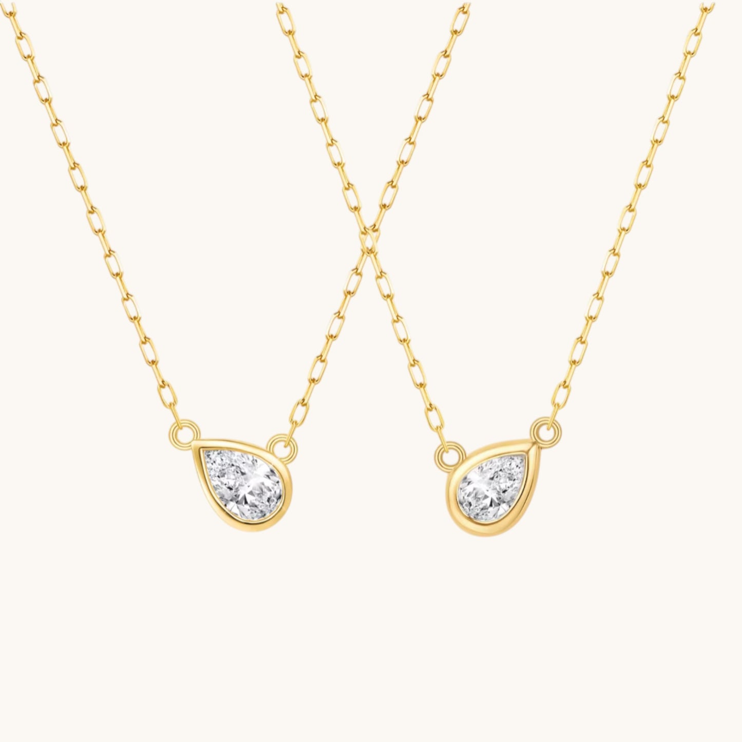 18K Gold Minimal Diamond Pendant Bracelet and Necklace