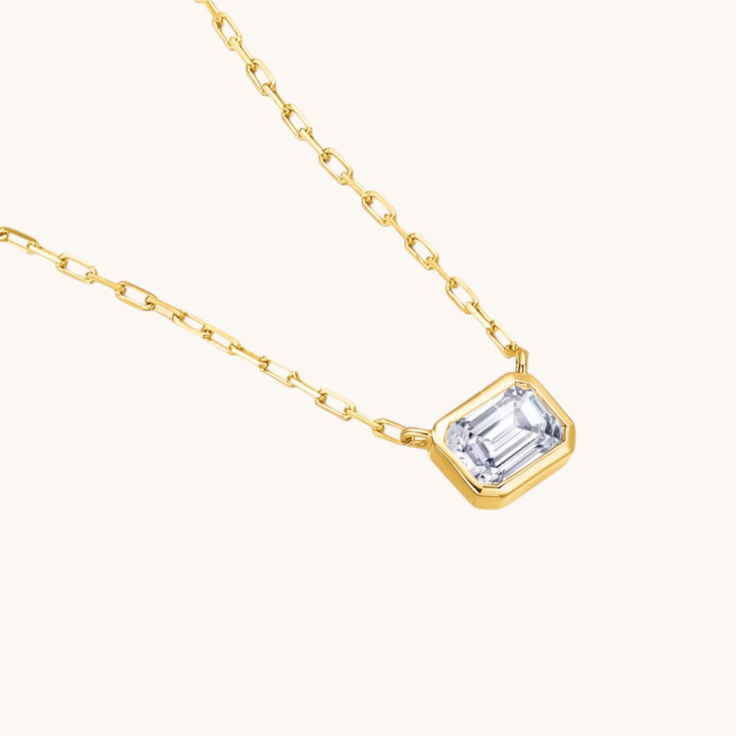 18K Gold Minimal Diamond Pendant Bracelet and Necklace
