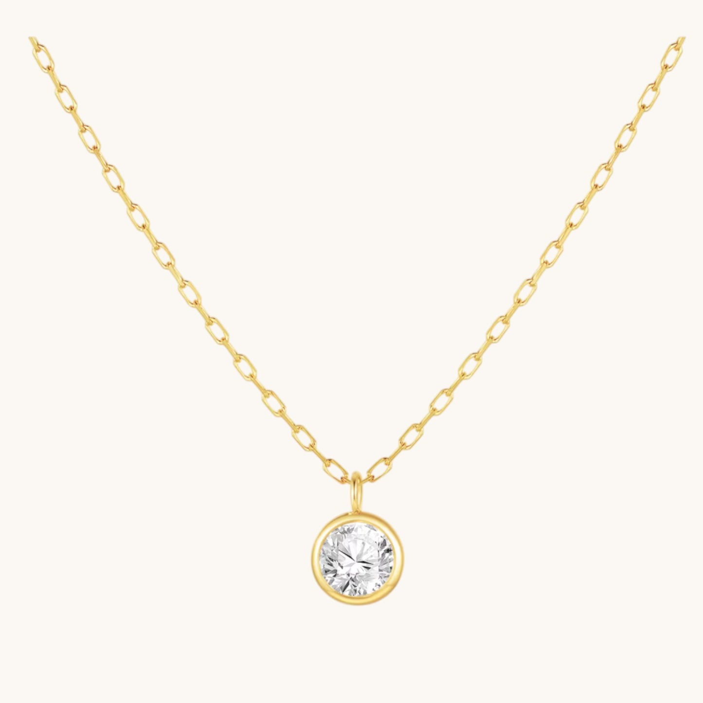 18K Gold Minimal Diamond Pendant Bracelet and Necklace
