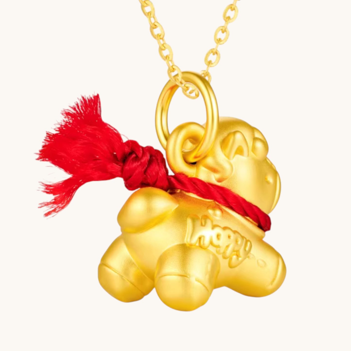 24K Gold Flying Superman Horse Pendant