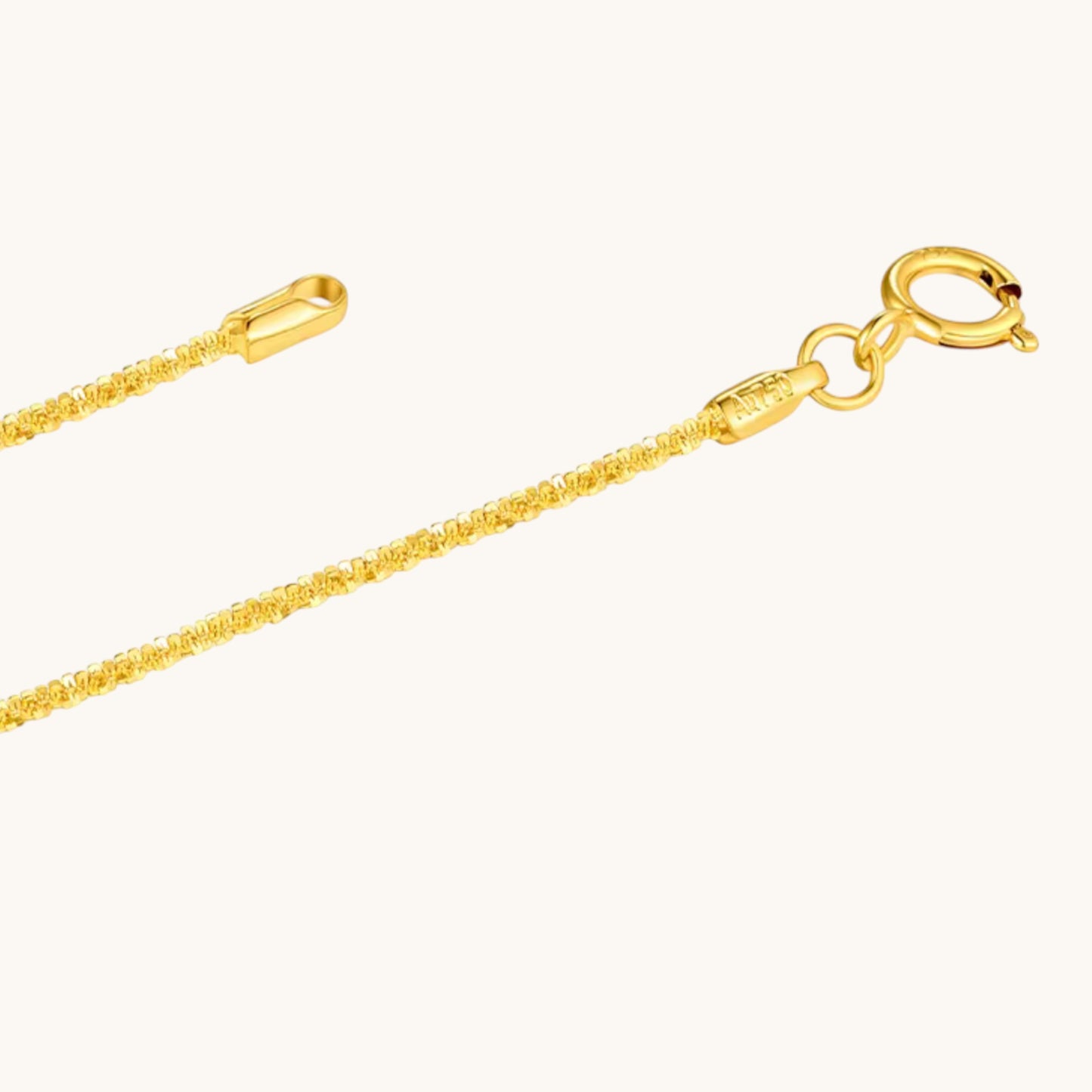 Genuine 18K Gold Sparkling Minimal Chain
