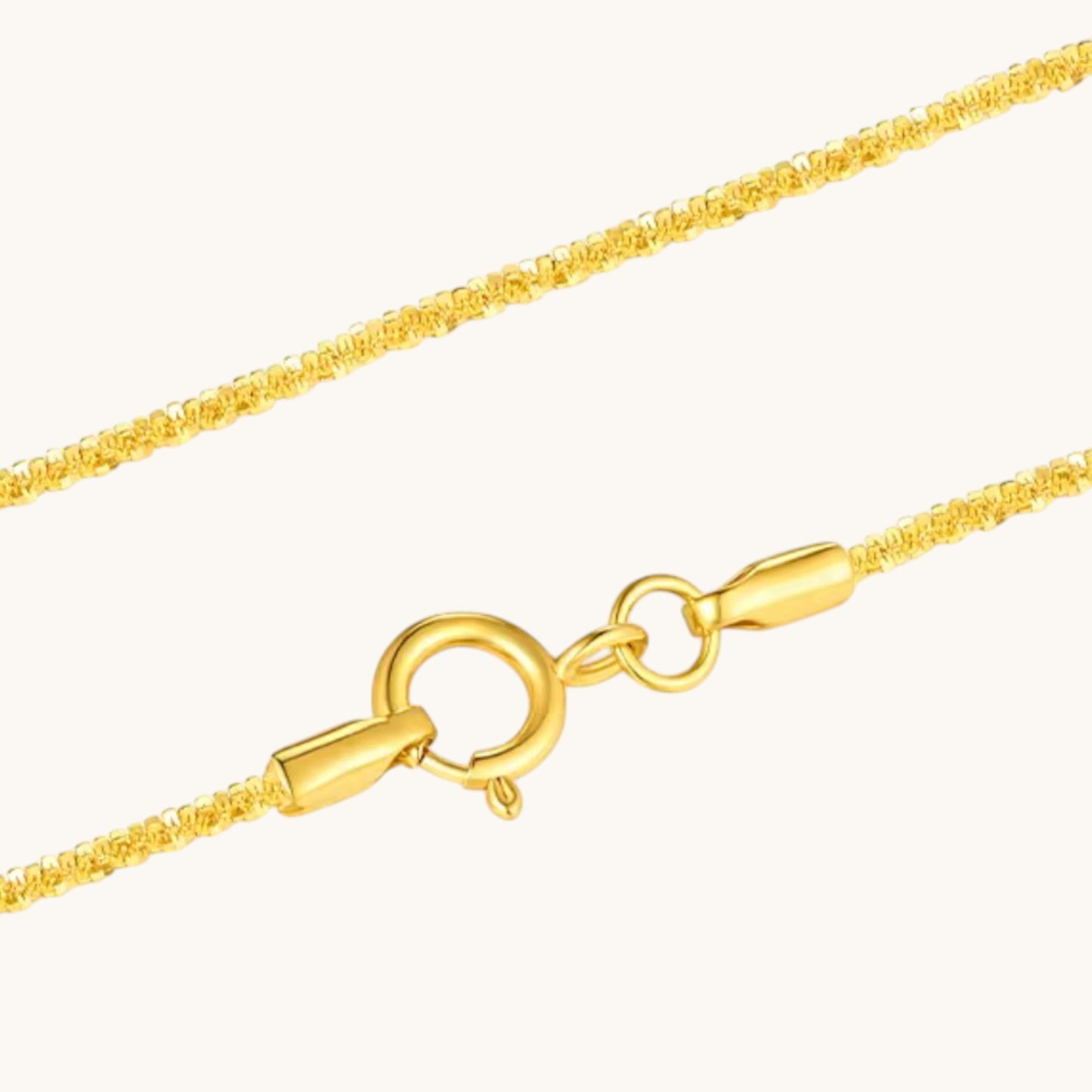 Genuine 18K Gold Sparkling Minimal Chain