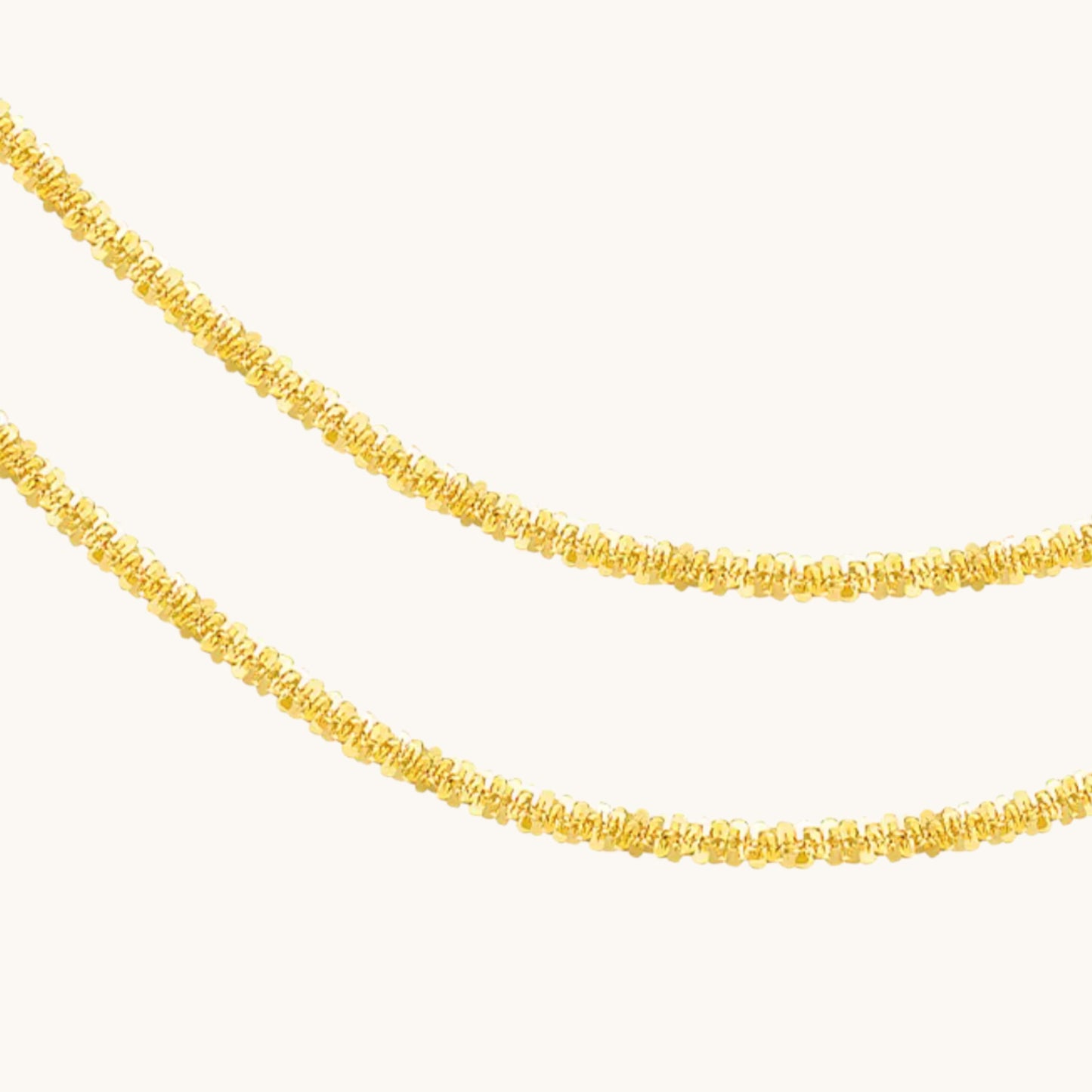 Genuine 18K Gold Sparkling Minimal Chain