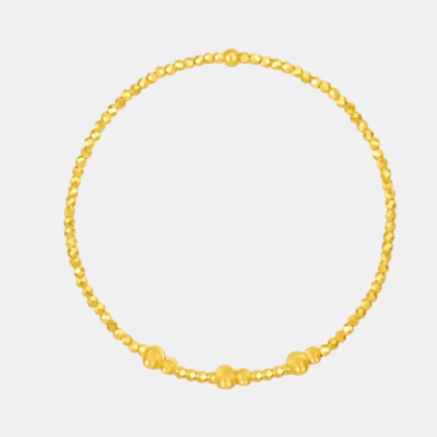 24K 5G Gold Minimal Cat Eye Beads Bracelet