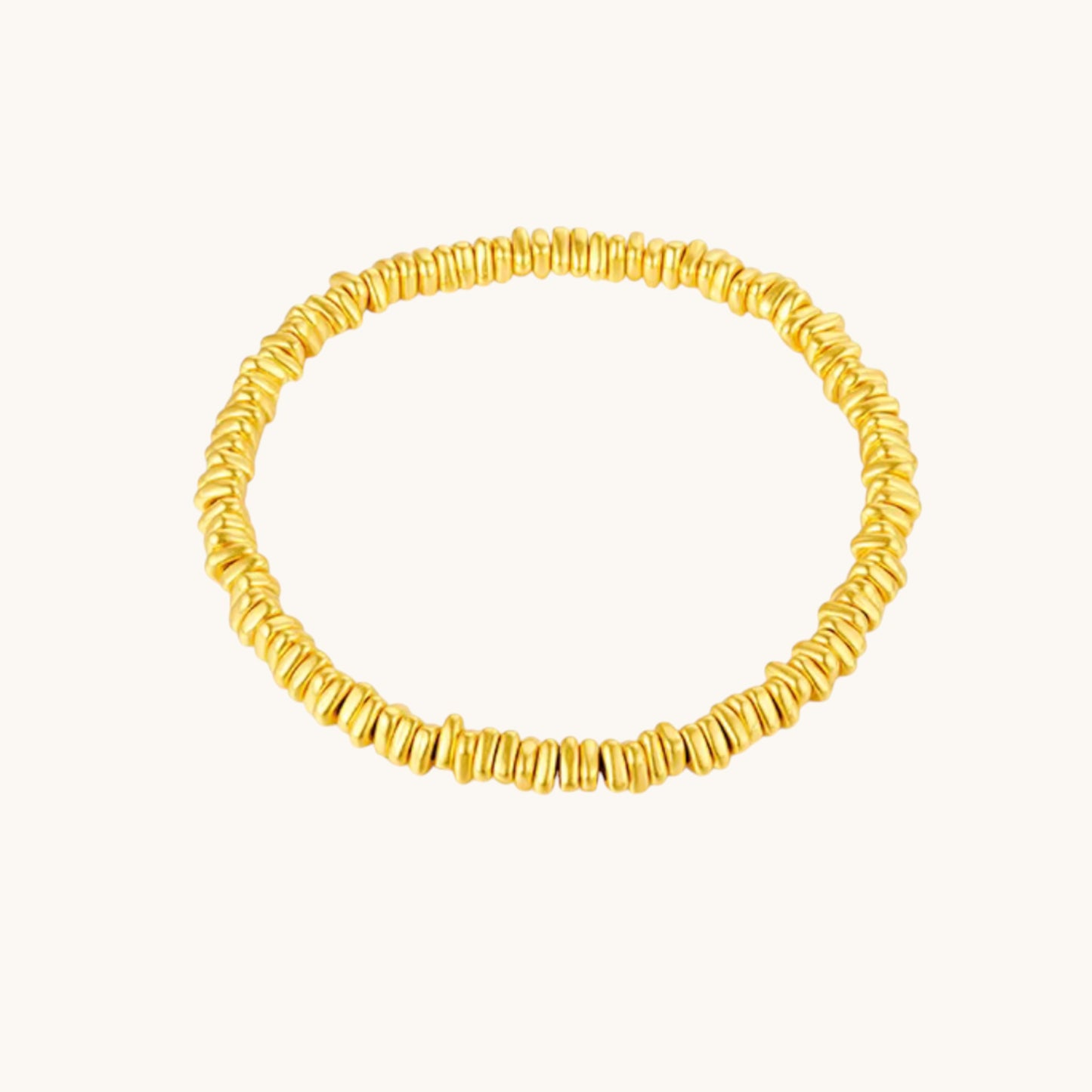 24K 5D Hard Gold Minimal Beads Bracelet