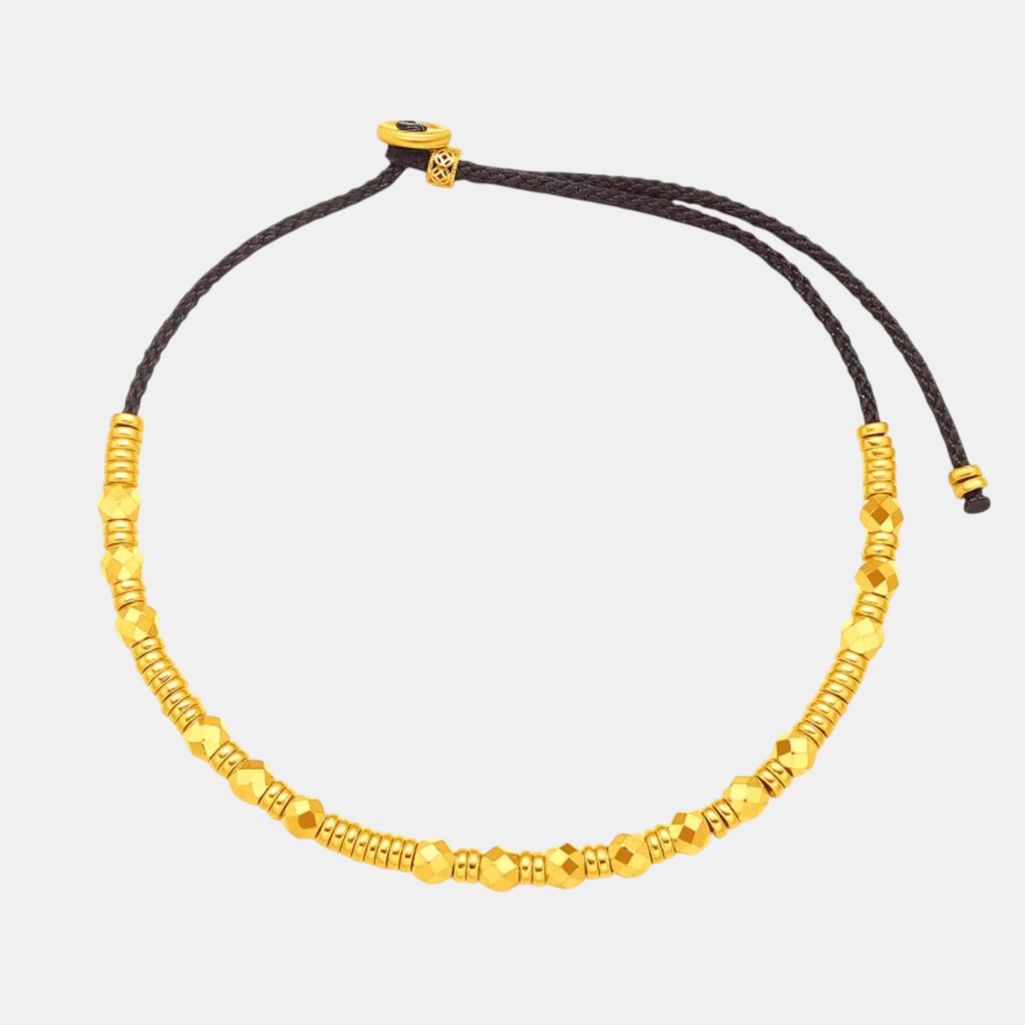 24K Gold Minimal Beads Weaving Adjustable Bracelet