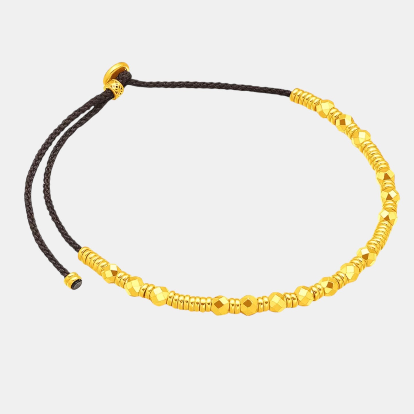 24K Gold Minimal Beads Weaving Adjustable Bracelet