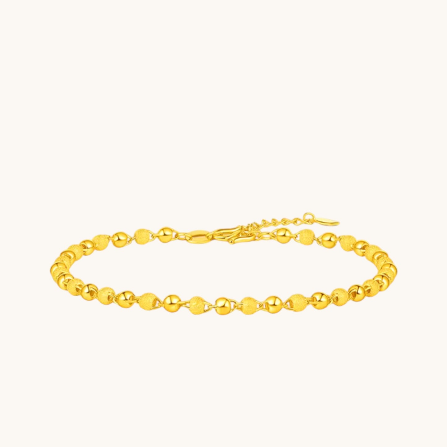 24K 5G Gold Minimal Beads Cat Eye Bracelet