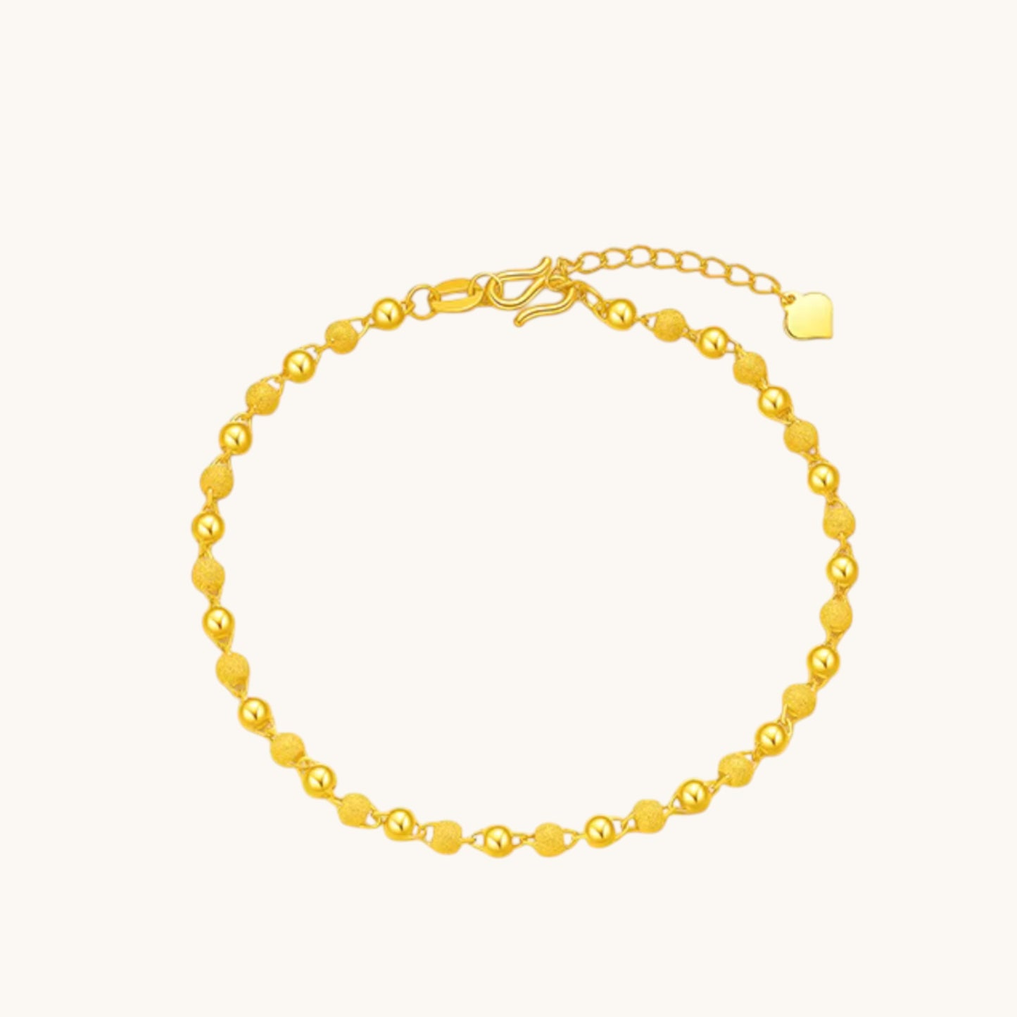 24K 5G Gold Minimal Beads Cat Eye Bracelet