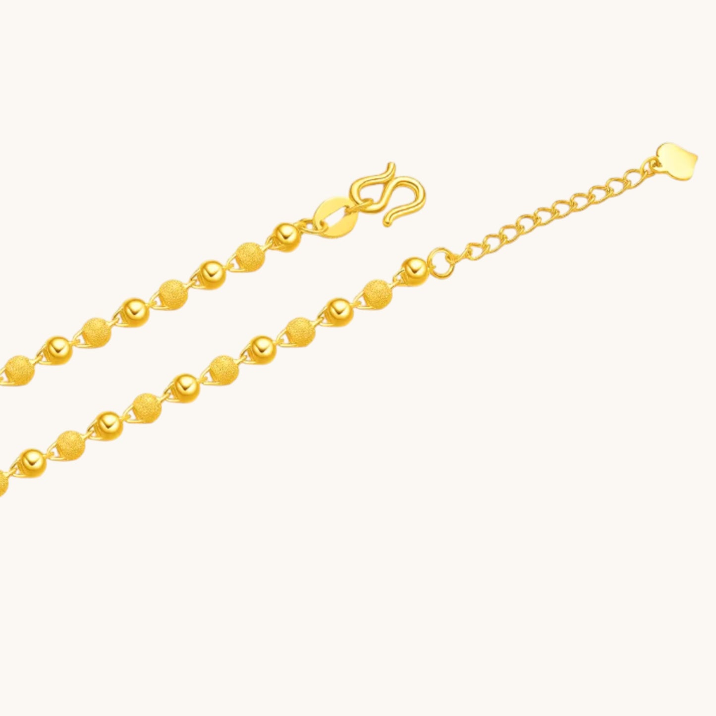 24K 5G Gold Minimal Beads Cat Eye Bracelet