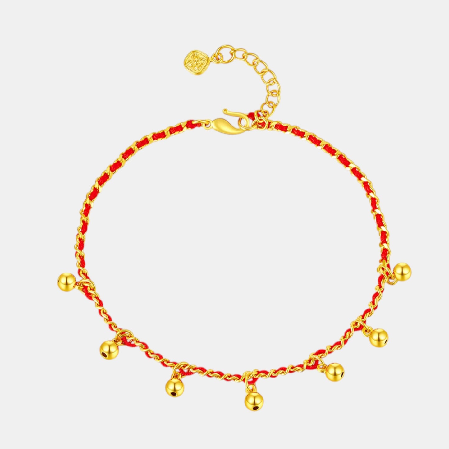 24K Gold Bell Chain Bracelet