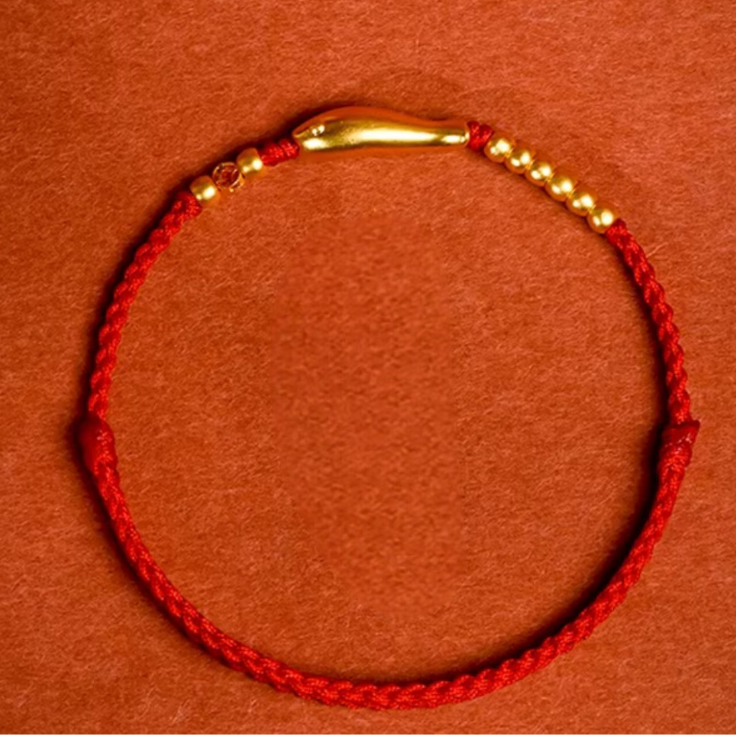 24K 999 Gold Lucky Koi Fish Charm Coins Beads with Weaving Bracelet