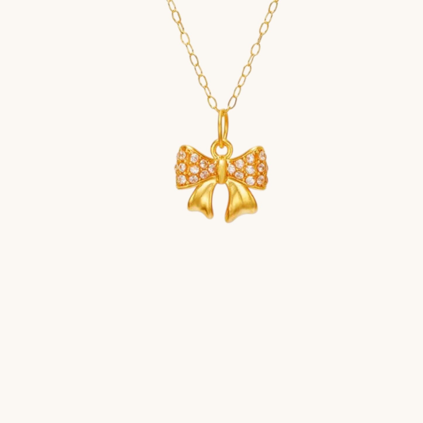 24K 999 Gold Zircon Mini Charms D.I.Y Butterfly Bow Heart Shape