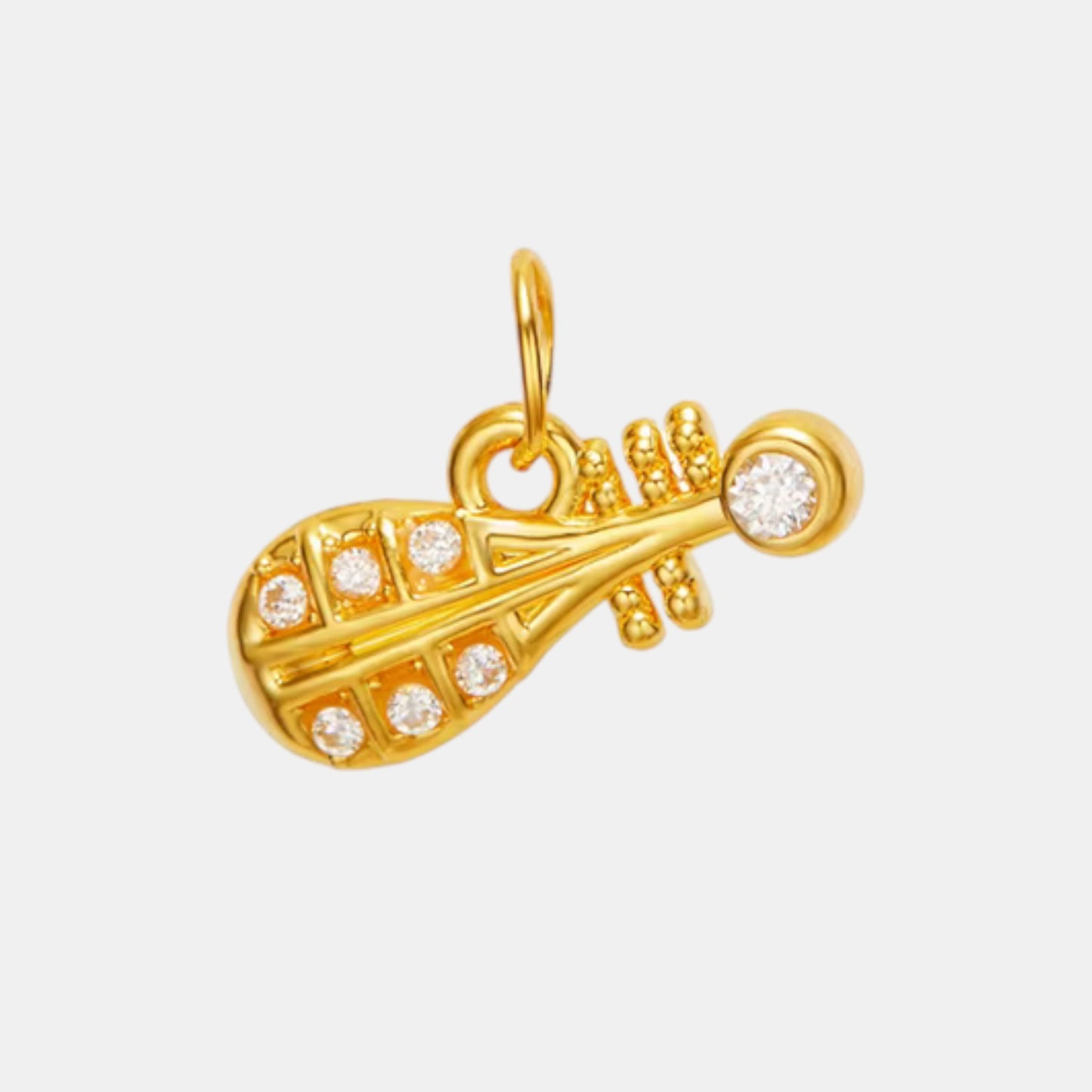 24K 999 Gold Zircon Mini Charms D.I.Y Butterfly Bow Heart Shape